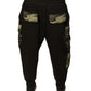 Dolce & Gabbana Black Camouflage Cotton Jogger Cargo Pants