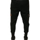 Dolce & Gabbana Black Cotton Jogger Cargo Sweatpants Pants