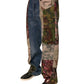 Dolce & Gabbana Blue Patchwork Cotton Straight Denim Jeans