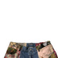 Dolce & Gabbana Blue Patchwork Cotton Straight Denim Jeans