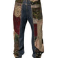 Dolce & Gabbana Blue Patchwork Cotton Straight Denim Jeans