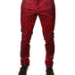 Dolce & Gabbana Red Leopard Cotton Stretch Skinny Denim Jeans