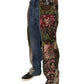 Dolce & Gabbana Blue Patchwork Cotton Straight Denim Jeans