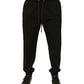 Dolce & Gabbana Black Cotton Jogger Sweatpants Pants