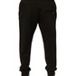 Dolce & Gabbana Black Cotton Jogger Sweatpants Pants