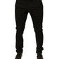 Dolce & Gabbana Black Logo Cotton Stretch Skinny Denim Jeans