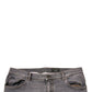 Dolce & Gabbana Gray Logo Cotton Stretch Skinny Denim Jeans