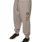Dolce & Gabbana Gray Logo Patch Jogger Cotton Sweatpants Pants