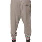 Dolce & Gabbana Gray Logo Patch Jogger Cotton Sweatpants Pants