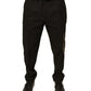 Dolce & Gabbana Black Cotton Men Cargo Casual Pants