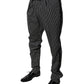 Dolce & Gabbana Black Stripes Skinny Dress Pants