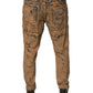 Dolce & Gabbana Brown Tattered Cotton Skinny Denim Jeans