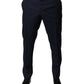 Dolce & Gabbana Dark Blue Cotton Men Dress Pants