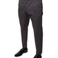Dolce & Gabbana Dark Gray Mid Waist Dress Pants
