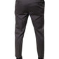 Dolce & Gabbana Dark Gray Mid Waist Dress Pants