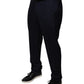 Dolce & Gabbana Dark Blue Tapered Formal Dress Pants