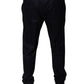 Dolce & Gabbana Dark Blue Tapered Formal Dress Pants