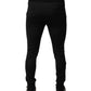 Dolce & Gabbana Black Horseshoe Embellished Wool Slim Fit Pants