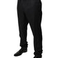 Dolce & Gabbana Black Wool Tapered Formal Dress Pants