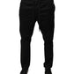 Dolce & Gabbana Black Cotton Stretch Skinny Sweatpants Pants
