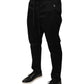 Dolce & Gabbana Black Cotton Stretch Skinny Sweatpants Pants