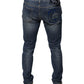 Dolce & Gabbana Blue DG Crown Logo Cotton Skinny Denim Jeans