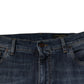 Dolce & Gabbana Blue DG Crown Logo Cotton Skinny Denim Jeans