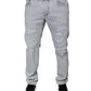 Dolce & Gabbana Light Blue Cotton Tattered Skinny Denim Jeans
