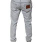 Dolce & Gabbana Light Blue Cotton Tattered Skinny Denim Jeans