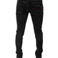 Dolce & Gabbana Black Cotton Stretch Skinny Men Denim Jeans