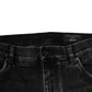 Dolce & Gabbana Black Cotton Stretch Skinny Men Denim Jeans