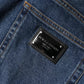 Dolce & Gabbana Blue Cotton Stretch Straight Denim Jeans