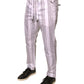 Dolce & Gabbana White Stripe Cotton Dress Skinny Pants