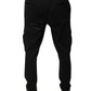 Dolce & Gabbana Black Viscose Cargo Men Casual Pants