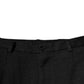Dolce & Gabbana Black Viscose Cargo Men Casual Pants