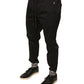 Dolce & Gabbana Black Cotton Stretch Jogger Sweatpants Pants