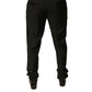 Dolce & Gabbana Black Wool Tapered Formal Dress Pants