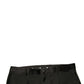 Dolce & Gabbana Black Wool Tapered Formal Dress Pants