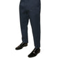 Dolce & Gabbana Blue Cotton Men Skinny Dress Pants