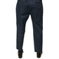 Dolce & Gabbana Blue Cotton Men Skinny Dress Pants