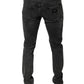 Dolce & Gabbana Black Logo Cotton Stretch Skinny Denim Pants