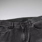 Dolce & Gabbana Black Logo Cotton Stretch Skinny Denim Pants