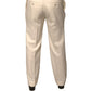 Dolce & Gabbana Off White Straight Dress Pants