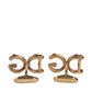 Dolce & Gabbana Gold Tone 925 Sterling Silver DG Logo Cufflink