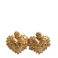 Dolce & Gabbana Gold 925 Sterling Silver DG Heart Cufflink