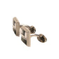 Dolce & Gabbana Silver Plated Brass Pin Crystal Cufflinks