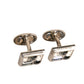 Dolce & Gabbana Silver Plated Brass Pin Crystal Cufflinks