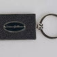 Dolce & Gabbana Black Leather Logo Metal Ring Keychain Keyring