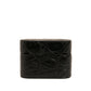 Dolce & Gabbana Black Leather Metal Logo Plaque Holder Airpods Case