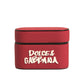 Dolce & Gabbana Red PVC Embossed Logo Plaque Holder Airpods Case